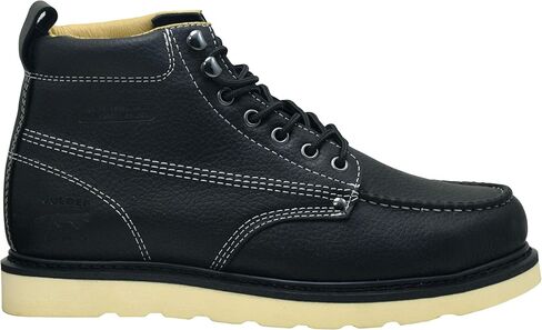 أحذية عمل Golden Fox Steel Toe للرجال مقاس 6 بوصات Moc Toe Wedge أحذية مريحة للبناء in Kuwait