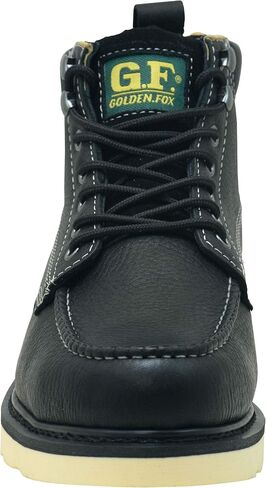 أحذية عمل Golden Fox Steel Toe للرجال مقاس 6 بوصات Moc Toe Wedge أحذية مريحة للبناء in Kuwait
