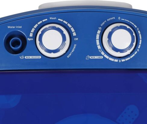 Saturnpower Portable Mini Washing Machine，Small Compact Laundry 9lbs Capacity Washer w/Spin Cycle Basket and Drain Hose Drum Washing Machine in Saudi Arabia