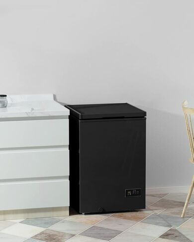 Watoor 3.5 Cu Ft Chest Freezer - Super-Low Temperature - 2 Removable Baskets - Electronic Control 14℉ to -40℉- Black in Saudi Arabia