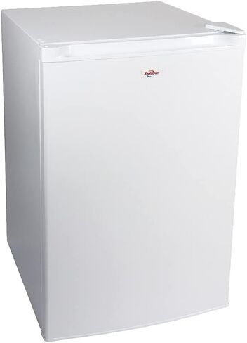 Koolatron Compact Upright Freezer, 3.1 cu ft (88L), White, Energy-Efficient Manual Defrost Design, Space-Saving Flat Back, Reversible Door, 3 Pull-Out Basket Shelves, for Apartment, Condo, Cottage in Kuwait