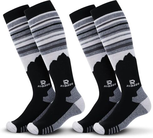 RIOROO Merino Wool Ski Socks, 2/3 Pairs Over The Calf (OTC) Socks for Snowboarding, Snow, Winter, Thermal Knee High Socks in Kuwait