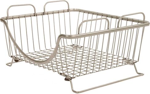 Spectrum Diversified Ashley Stackable Wire Basket with Raised Feet and Looped Handles Modular Stacking Bin System for Kitchen Countertop & Desk Organization, Small, Bronze in Kuwait