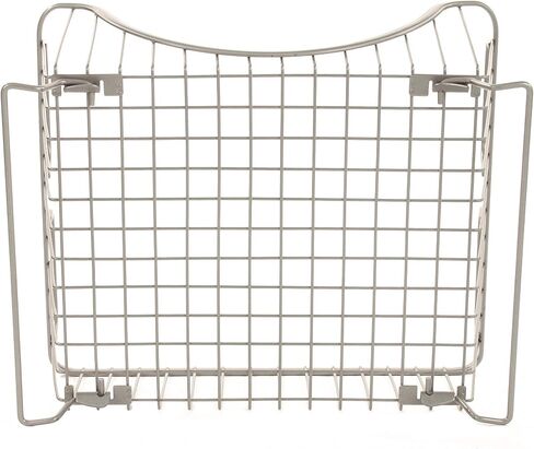 Spectrum Diversified Ashley Stackable Wire Basket with Raised Feet and Looped Handles Modular Stacking Bin System for Kitchen Countertop & Desk Organization, Small, Bronze in Kuwait