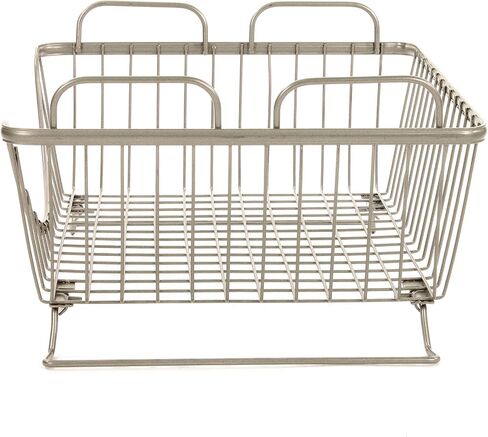 Spectrum Diversified Ashley Stackable Wire Basket with Raised Feet and Looped Handles Modular Stacking Bin System for Kitchen Countertop & Desk Organization, Small, Bronze in Kuwait