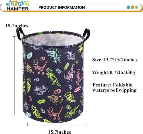 Baby Laundry Hamper,kids laundry Basket,Waterproof Storage Bin for Bedroom,Clothes Organizer Basket,Toys Box,Room Decor(Animal) in Kuwait
