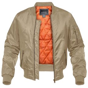 CRYSULLY Men's Jacket-Fall Winter Thicken Windbreakers Bomber Jackets Padded Coats