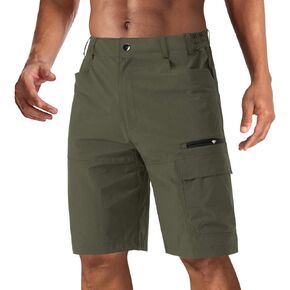 CRYSULLY Men's Cargo Quick Dry Shorts Outdoor Summer Casual Loose Fit Shorts
