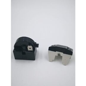 1pcs QP-02-4.7 PTC Refrigerator Start Relay 1 Pin Coolers Compressor Starter 4.7 ohm with 1pcs Refrigerator Overload Protector 1/2HP in Saudi Arabia