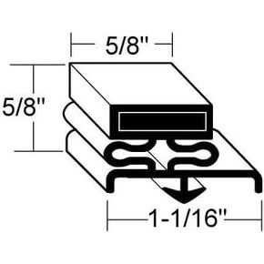 Beverage Air 703-963D-02 Door Gasket 23-1/8" X 24" Snap-in Mount Sp27 Sp60 Sur27 741002 in Saudi Arabia