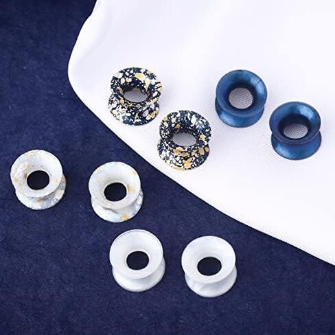 OUFER 8PCS Soft Silicone Ear Gauges Flexible Ear Skin Tunnels Earlets Plugs Stretcher Expander Set Ear Piercing Jewelry in Saudi Arabia