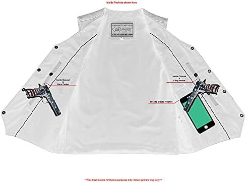 Daniel Smart Men’s leather Vest - Premium Cowhide Motorcycle Leather Vest with Unique V-Shaped Design and Armory Pockets in Kuwait
