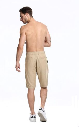 Lavenderi Men's Linen Classic Relaxed Fit Short with Pocket in Kuwait
