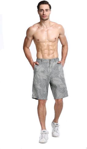 Lavenderi Men's Linen Classic Relaxed Fit Short with Pocket in Kuwait