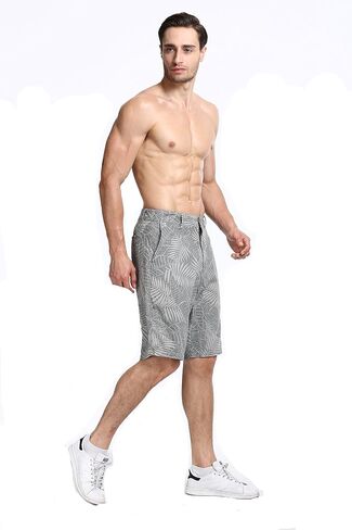 Lavenderi Men's Linen Classic Relaxed Fit Short with Pocket in Kuwait