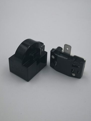1pcs QP-02-4.7 PTC Refrigerator Start Relay 1 Pin Coolers Compressor Starter 4.7 ohm with 1pcs Refrigerator Overload Protector 1/2HP in Saudi Arabia