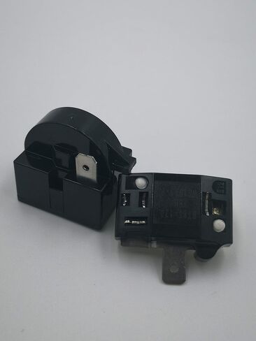 1pcs QP-02-4.7 PTC Refrigerator Start Relay 1 Pin Coolers Compressor Starter 4.7 ohm with 1pcs Refrigerator Overload Protector 1/2HP in Saudi Arabia