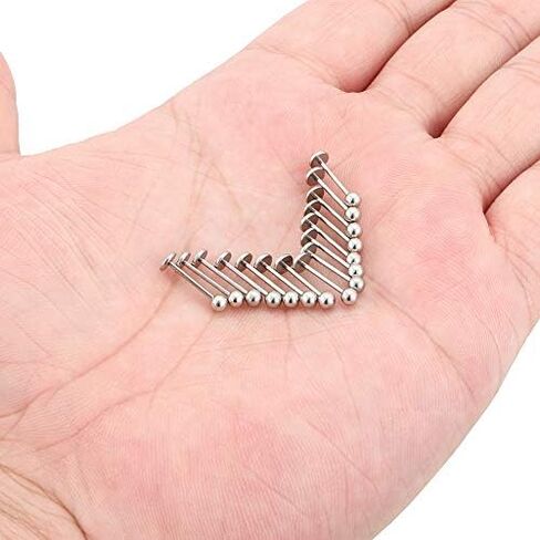 Dyknasz 15PCS 20G Stainless Steel Lip Rings Labret Studs Piercing Monroe Studs Ear Tragus Helix Cartilage Earring Jewelry 6-10mm Bar Length 5 Colors for Women Men in Kuwait