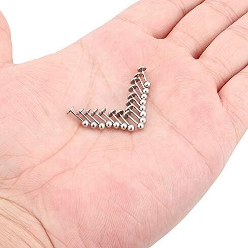 Dyknasz 15PCS 20G Stainless Steel Lip Rings Labret Studs Piercing Monroe Studs Ear Tragus Helix Cartilage Earring Jewelry 6-10mm Bar Length 5 Colors for Women Men in Kuwait