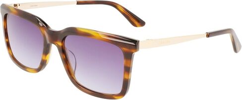 CALVIN KLEIN Men's CK22517S Rectangular Sunglasses, Striped Brown, One Size in Saudi Arabia