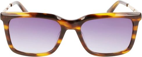 CALVIN KLEIN Men's CK22517S Rectangular Sunglasses, Striped Brown, One Size in Saudi Arabia