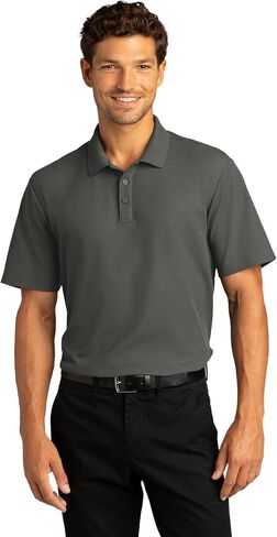 Apparel Globe Men's SuperPro React Flat Knit Collar Polo Shirt in Saudi Arabia