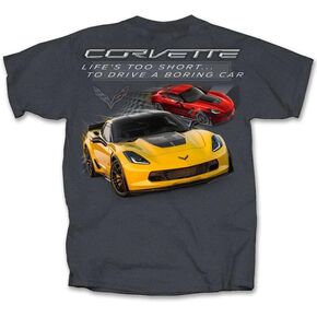C7 Z06 Corvette Life's Too Short Tee Shirt - Dark Grey (X-Large) in Saudi Arabia