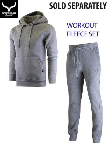 SCREENSHOT SPORTS Men's Gym Workout Full-Zip Hooded Active Sweatshirt in Saudi Arabia