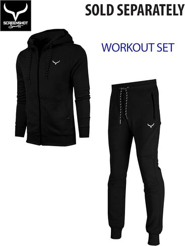 SCREENSHOT SPORTS Men's Gym Workout Full-Zip Hooded Active Sweatshirt in Saudi Arabia
