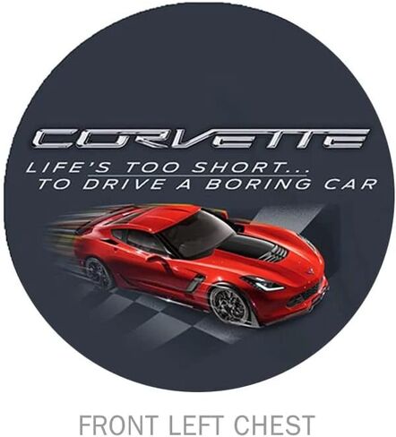 C7 Z06 Corvette Life's Too Short Tee Shirt - Dark Grey (X-Large) in Saudi Arabia
