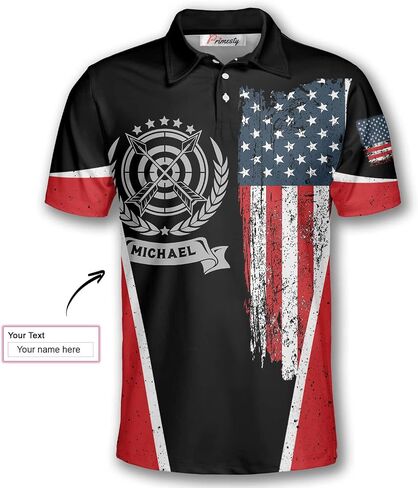 PRIMESTY Personalized Archery Shirts for Men- Custom Archery Jerseys for Teams- Custom Archery Shirts Men's Polo in Kuwait