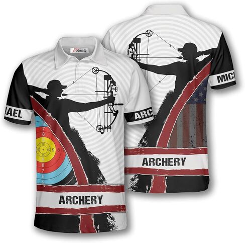 PRIMESTY Personalized Archery Shirts for Men- Custom Archery Jerseys for Teams- Custom Archery Shirts Men's Polo in Kuwait