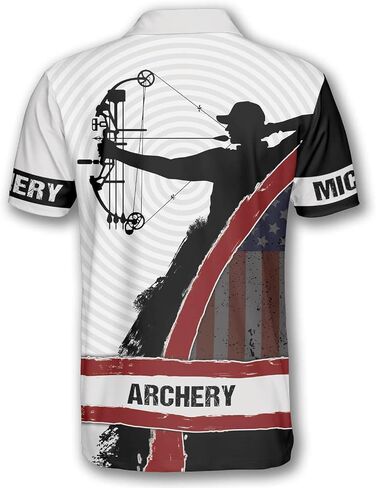 PRIMESTY Personalized Archery Shirts for Men- Custom Archery Jerseys for Teams- Custom Archery Shirts Men's Polo in Kuwait