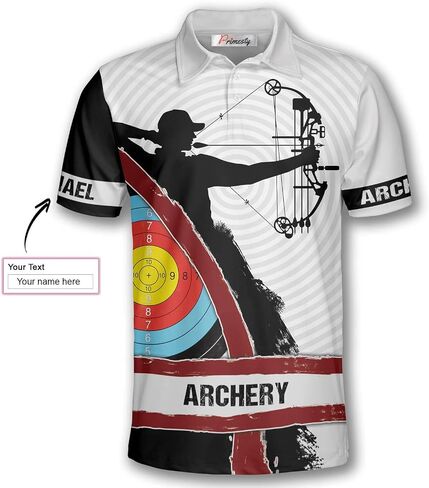 PRIMESTY Personalized Archery Shirts for Men- Custom Archery Jerseys for Teams- Custom Archery Shirts Men's Polo in Kuwait