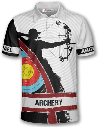 PRIMESTY Personalized Archery Shirts for Men- Custom Archery Jerseys for Teams- Custom Archery Shirts Men's Polo in Kuwait