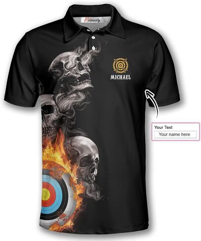 PRIMESTY Personalized Archery Shirts for Men- Custom Archery Jerseys for Teams- Custom Archery Shirts Men's Polo in Kuwait