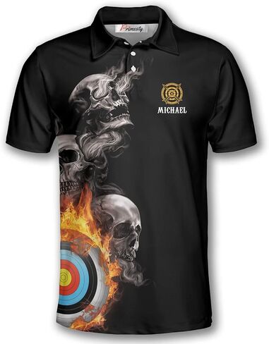 PRIMESTY Personalized Archery Shirts for Men- Custom Archery Jerseys for Teams- Custom Archery Shirts Men's Polo in Kuwait