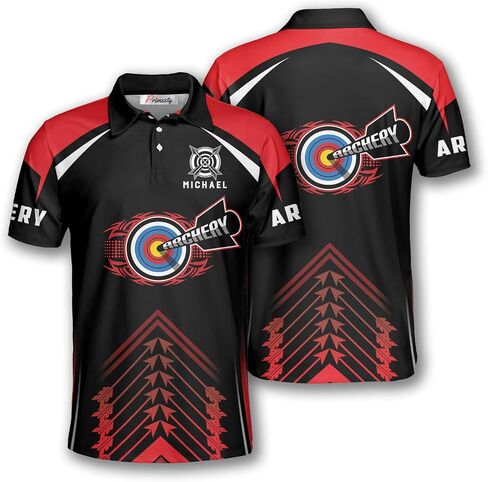 PRIMESTY Personalized Archery Shirts for Men- Custom Archery Jerseys for Teams- Custom Archery Shirts Men's Polo in Kuwait