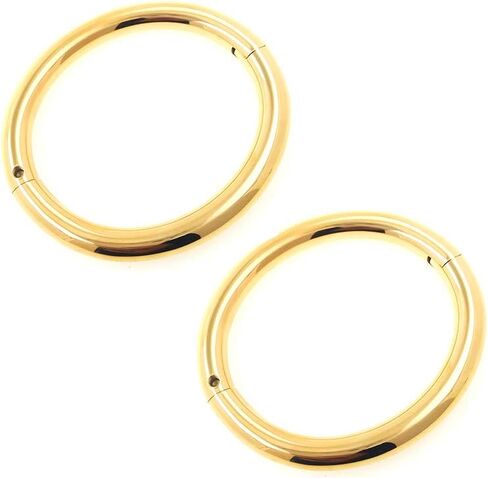 ACECHANNEL Stainless Steel Oval Wrist Ankle Cuffs Lockable Bangle Slave Bracelets Jewelry Golden Cuffs Bangle Bracelets in Saudi Arabia