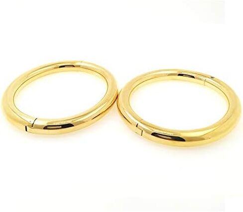 ACECHANNEL Stainless Steel Oval Wrist Ankle Cuffs Lockable Bangle Slave Bracelets Jewelry Golden Cuffs Bangle Bracelets in Saudi Arabia
