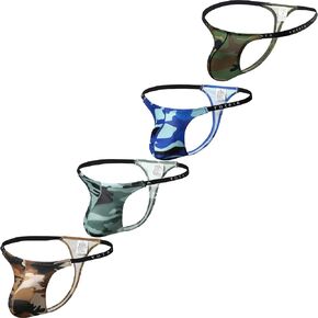 Faringoto Mens Camoufalge Thong Underwear Men's Slim G String Bikini 4 Pack in Saudi Arabia
