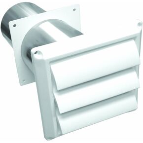 Lambro 267B Wall Mount Dryer Vent Hood, Plastic, 4" in Kuwait