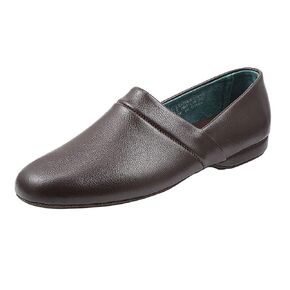 Pamir Men's Genuine Leather Opera Slippers with Memory Foam Insole and Leather Outsole