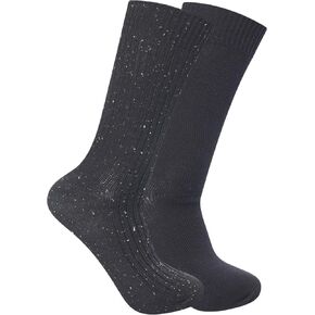 Frye Men's 2-Pack Tweed Ribbed Boot Socks, Black, One Size in Saudi Arabia