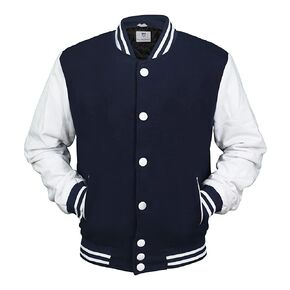 Unisex Varsity Letterman Jacket Fashion Causal Slim Fit Baseball Bomber Fleece Jackets in Saudi Arabia