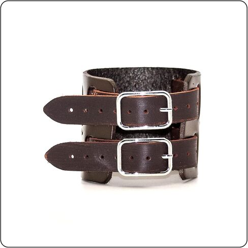Fusamk Punk Scorpion Wristband Belt Buckle Wide Leather Bracelet,7.0-8.0inches in Kuwait