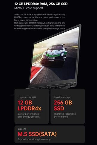 كمبيوتر محمول Windows 11 مقاس 14 بوصة، ALLDOCUBE GT Book، Intel الجيل الحادي عشر JasperLake N5100، رباعي النواة، ذاكرة الوصول العشوائي 12 جيجابايت، 256 جيجابايت SSD، شاشة FHD IPS مقاس 14 بوصة، WiFi 6، بلوتوث 5.1، النوع C، مع لوحة مفاتيح بإضاءة خلفية، رماد in Kuwait