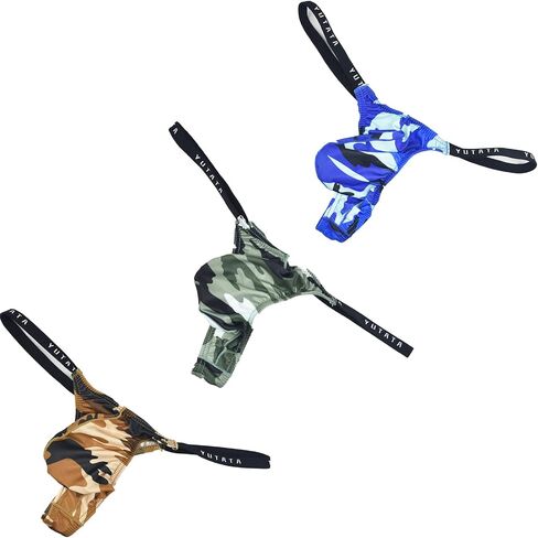Faringoto Mens Camoufalge Thong Underwear Men's Slim G String Bikini 4 Pack in Saudi Arabia