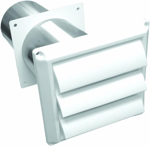 Lambro 267B Wall Mount Dryer Vent Hood, Plastic, 4" in Kuwait