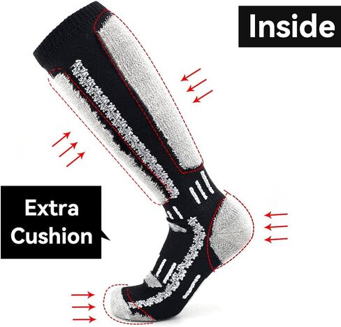 Busy Socks Men's Women's Merino Wool Ski Socks Winter Warm Socks for Skiing Snowboarding Outdoor Sports Cold Weather in Saudi Arabia